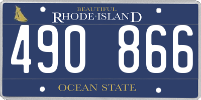 RI license plate 490866