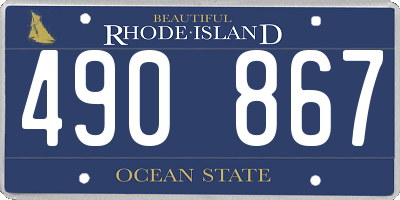RI license plate 490867