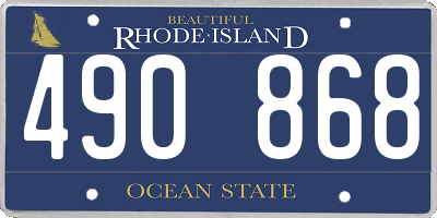 RI license plate 490868