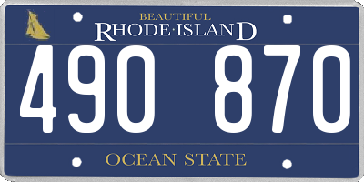 RI license plate 490870