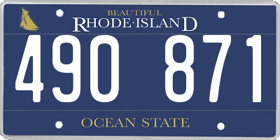 RI license plate 490871