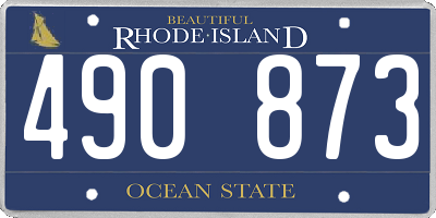 RI license plate 490873