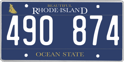 RI license plate 490874