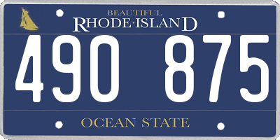 RI license plate 490875