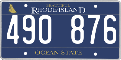 RI license plate 490876
