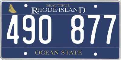 RI license plate 490877