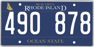 RI license plate 490878