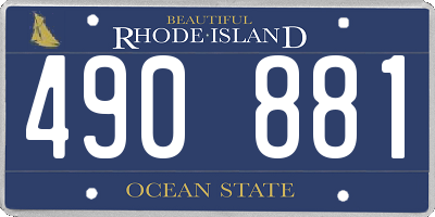 RI license plate 490881