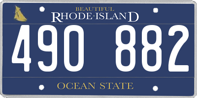 RI license plate 490882