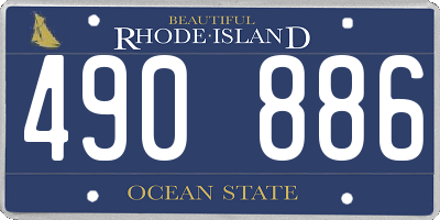 RI license plate 490886