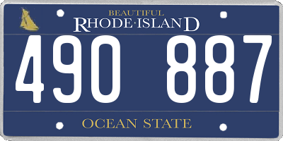 RI license plate 490887