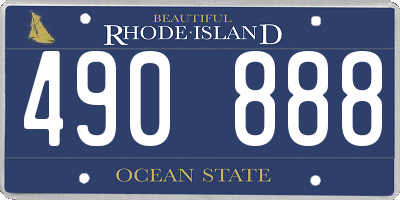 RI license plate 490888