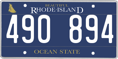 RI license plate 490894