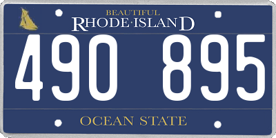 RI license plate 490895