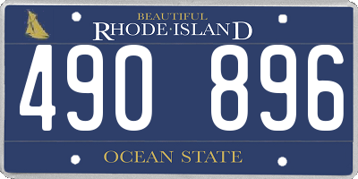 RI license plate 490896