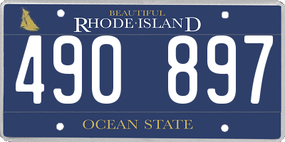 RI license plate 490897