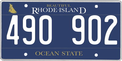 RI license plate 490902