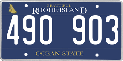 RI license plate 490903