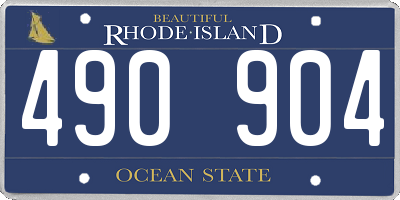 RI license plate 490904