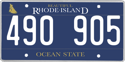 RI license plate 490905