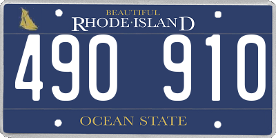 RI license plate 490910