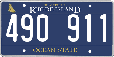 RI license plate 490911