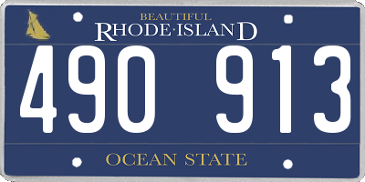 RI license plate 490913