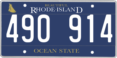 RI license plate 490914