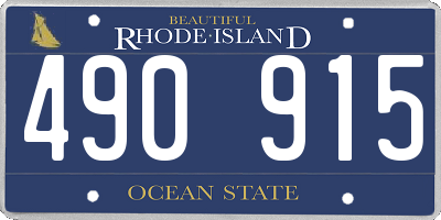 RI license plate 490915