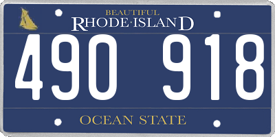 RI license plate 490918