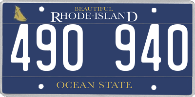 RI license plate 490940
