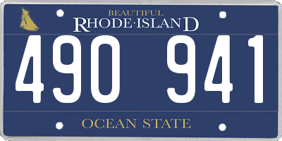 RI license plate 490941