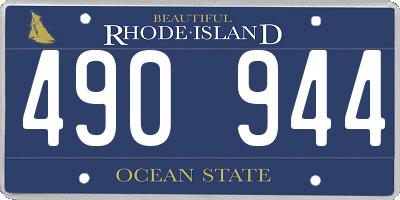 RI license plate 490944