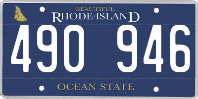 RI license plate 490946
