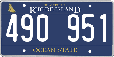 RI license plate 490951