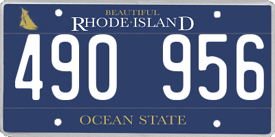 RI license plate 490956