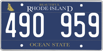 RI license plate 490959
