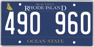 RI license plate 490960