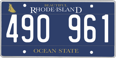 RI license plate 490961