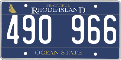 RI license plate 490966