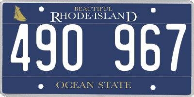 RI license plate 490967