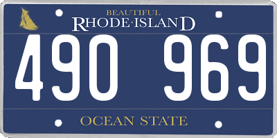 RI license plate 490969