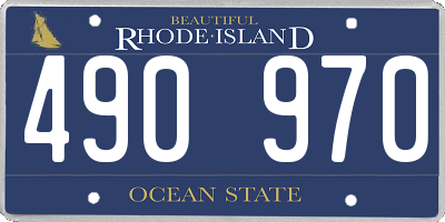 RI license plate 490970