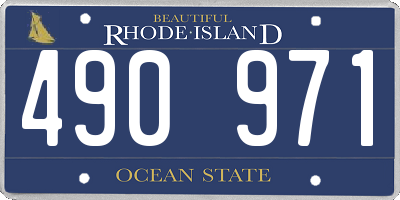 RI license plate 490971