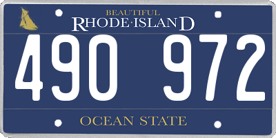 RI license plate 490972