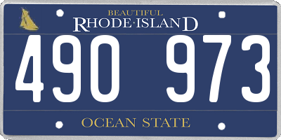 RI license plate 490973