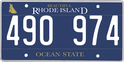 RI license plate 490974