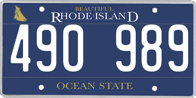 RI license plate 490989