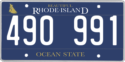 RI license plate 490991