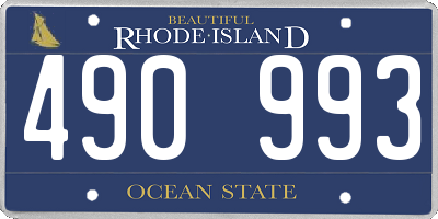 RI license plate 490993